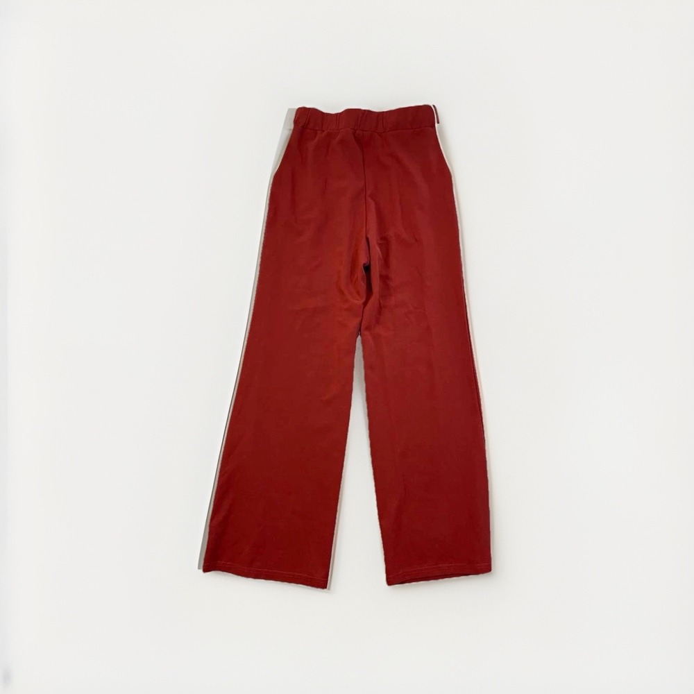 Red Straight‎ Wide Leg French Terry Stretchy pants S